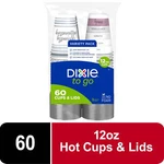 Dixie To Go Disposable Paper Cups, 12 Oz, Multi-color, 60 Count New. Price: $16.98.