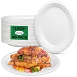 Large Oval Paper Plates 12 Inch, 100 Pack Heavy Duty Eco Friendly Disposable ... New. Price: $48.84.