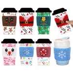 12 Set Christmas Crochet Coffee Cozy Gifts Reusable Cup Warmer Sleeve With Gr... New. Price: $49.45.