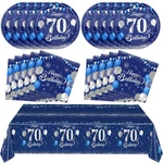 Blue 70TH Birthday Decorations For Men Navy Silver Happy 1, Years Old New. Price: $20.41.