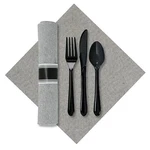 Hoffmaster 120017 Gray Onyx Caterwrap Napkin With Cutlery - 100 / Cs New. Price: $153.08.
