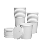 Gusto 16 Oz. - 25 Count White Paper Food Containers With Vented Lids Go Ho New. Price: $28.46.