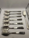 8 Kay Bojesen Grand Prix Ultra Rare Spork Fork Spoons Cutlery Set Denmark Used. Price: $150.00.