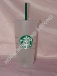 Starbucks Reusable Venti 24 Oz Frosted Ice Cold Drink Cup With Lid & Straw New. Price: $11.99.