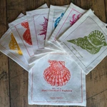 Twos Company Set 6 Cotton Shell Cocktail Napkins Coastal Beach Entertaining New. Price: $19.00.