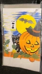 Vintage Reed Halloween Tablecloth 52X96 Bat Cat Jack Lantern Witch Pumpkin Used. Price: $25.00.