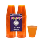 1 Party Essentials 2 Oz. Plastic Shot Glasses -neon Orange 50 Ct. New. Price: $15.06.