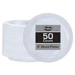 9 Inch Clear Plastic Dinner Plates 50 Count Disposable Elegant Tableware Set New. Price: $22.79.