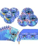 Stitch Party Supplies, 16 Plates, 20 Napkins And Tablecover For Birthda New. Price: $23.09.