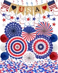 33 Pcs 4TH/FOURTH Of July Memorial Day Decorations, Patriotic Outdoo New. Price: $23.99.