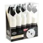 Pre Rolled Napkin And Disposable Cutlery Set 10 Pack, Black Nicole Fantini New. Price: $24.13.