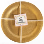 Plates Gold Glitter Melamine Live Love Sparkle Set Of 4 Round 10.5 Inch New. Price: $22.45.