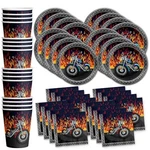 Motorcycle Biker Birthday Party Supplies Set Plates Napkins Cups Tableware Ki... New. Price: $27.17.