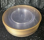 30PC 13" Round Clear Gold Rim Charger Plates Party Event Tableware Wedding Decor Used. Price: $29.99.