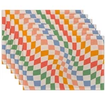 Groovy Retro Wavy Checkered Orange Set Of 6 For Kitchen ... New. Price: $30.34.