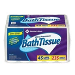 Members Mark Ultra Premium Soft Bath Tissues, 235 Sheets - 45 Rolls New. Price: $36.74.