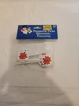 Vintage Amscan Brand Poinsettia Picks Cup Cake Toppers (set Of 10) Christmas Used. Price: $9.99.