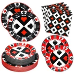Osonm 180PCS Casino Poker Party Supplies Plates & Napkins Serve 60 New. Price: $52.31.