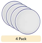 (4 Pack) Mainstays Blue Rim Stoneware Dinner Plate. Price: $12.29.