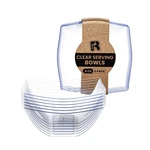 R-kay 6 Pack Square Small Plastic Serving Bowls 8 Oz, Clear New. Price: $10.48.