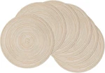 Shacos 15 Inch Round Braided Placemats Set Of 6 Non Slip Heat Resistant Cotto... New. Price: $24.00.