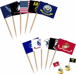 Us Military Toothpick Flag Set Army Armed Forces Branche Small New. Price: $20.00.