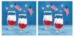 New Patriotic Parfait American Red White Blue Paper Beverage 40 Ct Napkin Bundle. Price: $15.99.