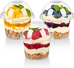 50 Pack 8 Oz Plastic Dessert Cups With Dome Lids, Clear Disposable Yogurt Par... New. Price: $19.95.