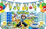 Pokemon Birthday Party Supplies Set Plates Cups And Table Cover With Banner New. Price: $11.87.