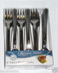 Reflection Appetizer Forks Plastic 4" Petite Mini Silver Party Tasting New. Price: $8.98.