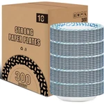 10 In. Disposable Paper Plates, 300 Count, Heavy Duty Dinner For Parties, New. Price: $139.80.