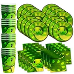 Snake Birthday Party Supplies Set, Serves 16, Plates, Napkins, Cups Tableware New. Price: $30.92.
