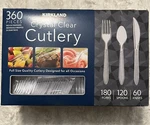 Kirkland Signature Crystal Clear CUTLERY-360 Ct, Pack Of 1-360 Pcs Nib New. Price: $36.99.
