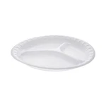 Pactiv Unlaminated Foam Dinnerware 3-COMPARTMENT 10.25" Plate White 540/CARTON New. Price: $91.58.