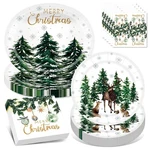 Fatlbsev 100PCS Christmas Paper Plates And Napkins Set - Includes * 12INCH... New. Price: $28.49.
