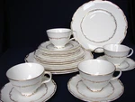 20PC Royal Doulton Richelieu 5PC Dinner Place Settings Service For 4 Plates Cups Used. Price: $93.46.