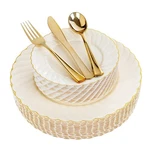 Youbet 125PCS Scalloped Plastic Plates - Ivory Disposable ... New. Price: $46.36.