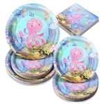 Under Sea Birthday Party Supplies Ocean Theme Paper Plates Serves 25 New. Price: $18.00.