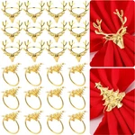 24 Pcs Christmas Napkin Rings Set Gold Elk And Tree Holders ... New. Price: $34.92.