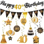 Tihebax Black & Gold 40TH Birthday Decorations For Women And New. Price: $16.59.