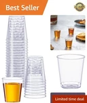 Oz Clear Plastic Shot Cups 100 Count Disposable Glasses, Bpa-free, S... New. Price: $12.49.