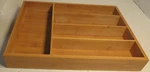 Bamboo Silverware Flatware Utensil Organizer Tray Drawer Counter Display Brown Used. Price: $24.98.