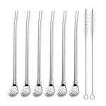 Reusable Stainless Steel Drinking Straws With Filter Spoon 6 Pieces Yerba Mat... New. Price: $15.76.