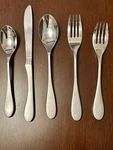 Knork Flatware 5 Pieces Teaspoon Soup Knife Salad & Dinner Forks Used. Price: $13.50.