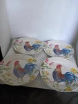 Paula Deen Dinnerware Southern Rooster 4-PIECE Stoneware Salad Lunch Plate Set Used. Price: $59.99.