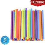 Comfy Package, Jumbo Plastic Smoothie Straws - 8.5" High Assorted Colors 100 New. Price: $12.32.