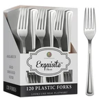 Plastic Forks Heavy Duty 120 Pieces Silverware Du... New. Price: $26.85.