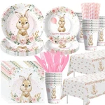 Apowbls Bunny Birthday Decorations Tableware, Party Supplies, Paper Pla... New. Price: $32.77.
