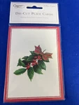 Caspari, Die-cut Place Cards, Holly Linen New. Price: $9.99.