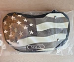 Football Back Plate American Flag - Black/white Maga New. Price: $19.95.